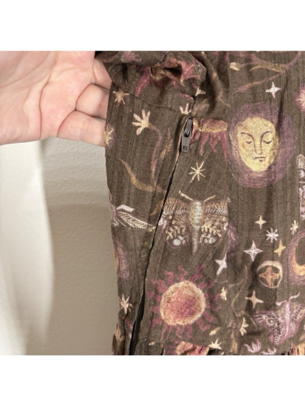 Disturbia Brown Celestial Print Mini Dress - Picture 16 of 16